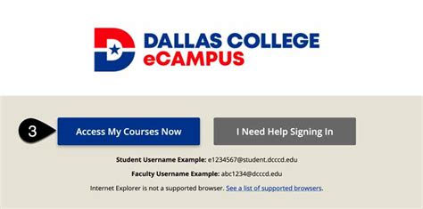 ecampus log in my course.